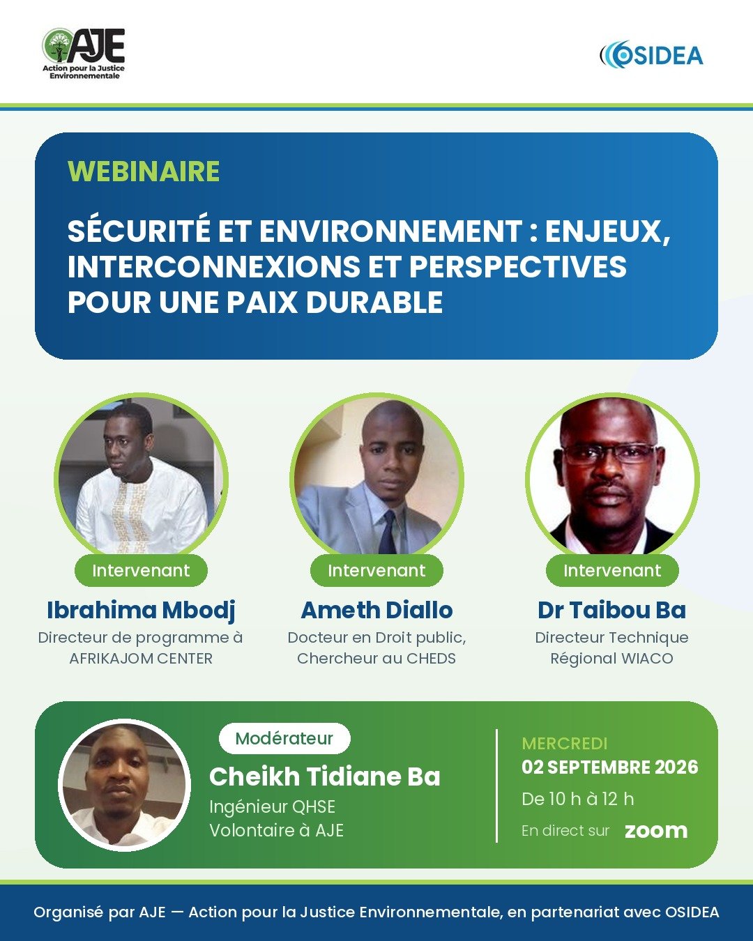 Paix et environnement au Sénégal : comprendre les interconnexions pour mieux  prévenir les tensions